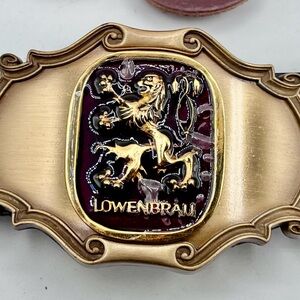 Gold and Black Ornate Belt with Lion Emblem
